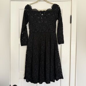Miss May Black Lace Dress